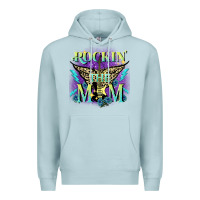 Blue Mist Rockin' the mom Mother's Day Premium Hoodie - FaDigitalArtStudio
