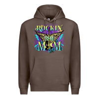 Coffee Rockin' the mom Mother's Day Premium Hoodie - FaDigitalArtStudio