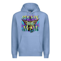 Colony Blue Rockin' the mom Mother's Day Premium Hoodie - FaDigitalArtStudio