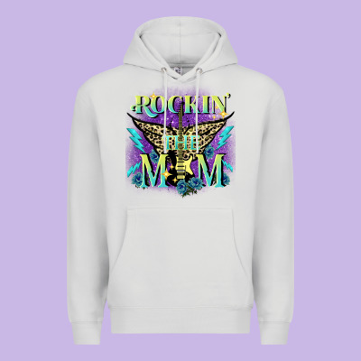 Rockin' The Mom Mother's Day Premium Hoodie Designed By Fadigitalartstudio