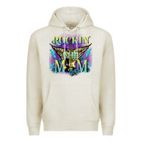 Oatmeal Heather Rockin' the mom Mother's Day Premium Hoodie - FaDigitalArtStudio