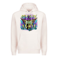 Pale Pink Rockin' the mom Mother's Day Premium Hoodie - FaDigitalArtStudio