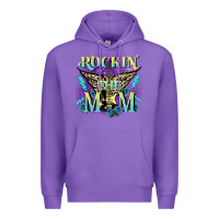 Purple Rockin' the mom Mother's Day Premium Hoodie - FaDigitalArtStudio