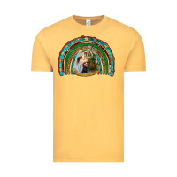Vintage Mustard holy family rainbow Vintage Tee - RanaPortraitStore