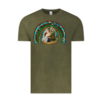 Vintage Olive holy family rainbow Vintage Tee - RanaPortraitStore