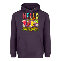 Plum Hello Sweet Summer Time Heavyweight Hoodie - CowhideDigitalArt