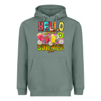 Sage Hello Sweet Summer Time Heavyweight Hoodie - CowhideDigitalArt