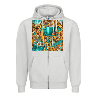 Dove Grey american football coffee cups with butterfly and leopard seamless patt Zipper Hoodie - BundleAndBundleShop