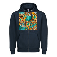 Navy american football coffee cups with butterfly and leopard seamless patt Zipper Hoodie - BundleAndBundleShop