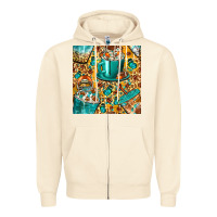 American Football Coffee Cups With Butterfly And Leopard Seamless Patt Zipper Hoodie | Teevron