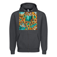Smoke american football coffee cups with butterfly and leopard seamless patt Zipper Hoodie - BundleAndBundleShop