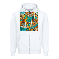 White american football coffee cups with butterfly and leopard seamless patt Zipper Hoodie - BundleAndBundleShop