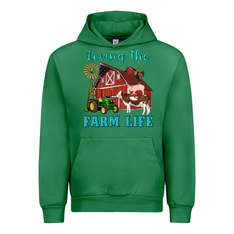 Western Loving The Farm Life Barn Cow Pig Rooster Tractor Wind Wheel Urban Hoodie by Artiststas | Teevron