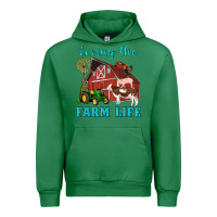 Emerald western loving the farm life barn cow pig rooster tractor wind wheel Urban Hoodie - Artiststas