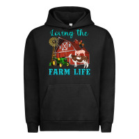 Pigment Black western loving the farm life barn cow pig rooster tractor wind wheel Urban Hoodie - Artiststas