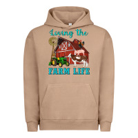 Pigment Burro western loving the farm life barn cow pig rooster tractor wind wheel Urban Hoodie - Artiststas