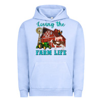 Pigment Grape Ice western loving the farm life barn cow pig rooster tractor wind wheel Urban Hoodie - Artiststas