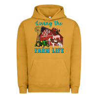 Pigment Peanut Butter western loving the farm life barn cow pig rooster tractor wind wheel Urban Hoodie - Artiststas