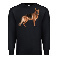 Black German Shepherd Dog Illustrations Premium Sweatshirt - LillyAllenDesigns