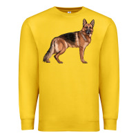 Lemon German Shepherd Dog Illustrations Premium Sweatshirt - LillyAllenDesigns