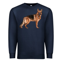 Navy German Shepherd Dog Illustrations Premium Sweatshirt - LillyAllenDesigns