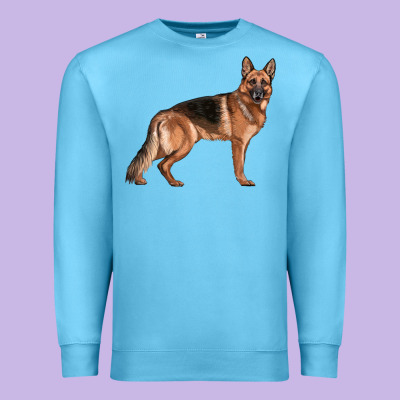 German Shepherd Dog Illustrations Premium Sweatshirt Designed By Lillyallendesigns