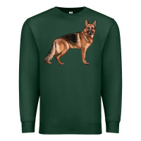 Sports Green German Shepherd Dog Illustrations Premium Sweatshirt - LillyAllenDesigns