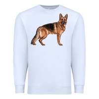 White German Shepherd Dog Illustrations Premium Sweatshirt - LillyAllenDesigns