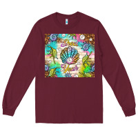 Burgundy Shell yeah Long Sleeve Tee - TumblerDesignByShophia
