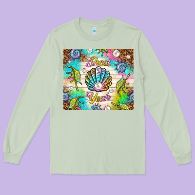 Shell Yeah Long Sleeve Tee Designed By Tumblerdesignbyshophia