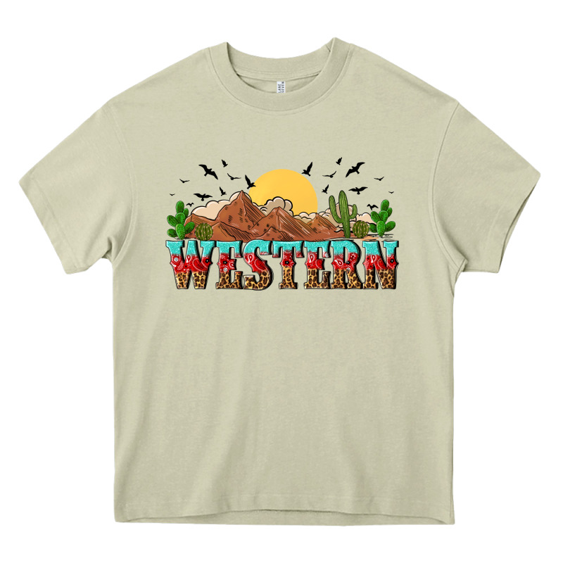Western Heavy Core Tee by NancyCooperArtShop | Teevron