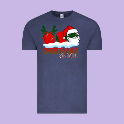 Christmas Spirits Baseball Vintage Tee Designed By Bettercallsaul
