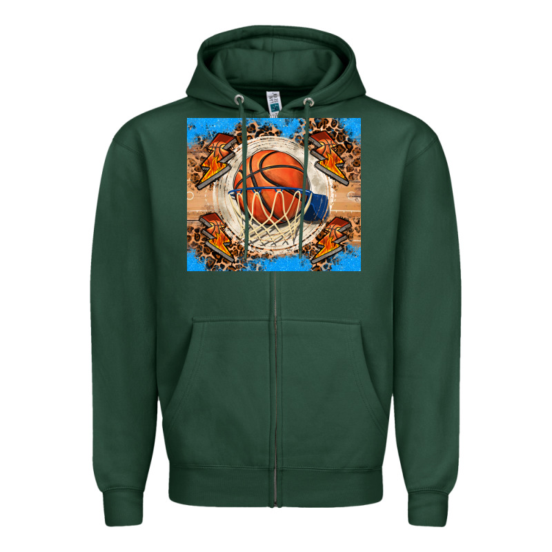 Basketball Zipper Hoodie by FaDigitalArtStudio | Teevron