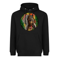 Black Tennessee Horse Christmas Heavyweight Hoodie - LillyAllenDesigns