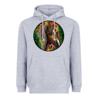 Heather Grey Tennessee Horse Christmas Heavyweight Hoodie - LillyAllenDesigns