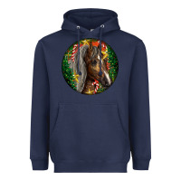 Navy Tennessee Horse Christmas Heavyweight Hoodie - LillyAllenDesigns