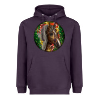 Plum Tennessee Horse Christmas Heavyweight Hoodie - LillyAllenDesigns