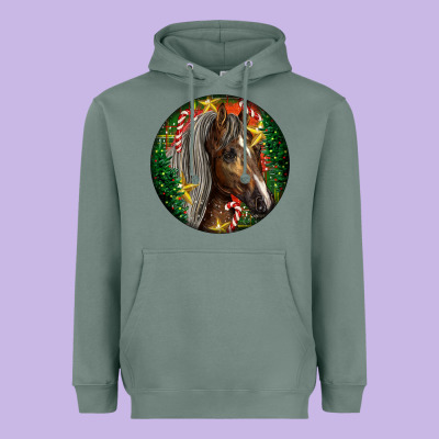 Tennessee Horse Christmas Heavyweight Hoodie Designed By Lillyallendesigns