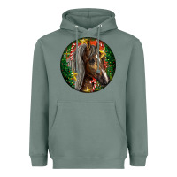 Sage Tennessee Horse Christmas Heavyweight Hoodie - LillyAllenDesigns