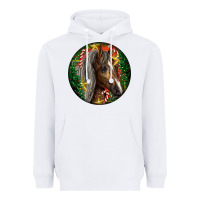 White Tennessee Horse Christmas Heavyweight Hoodie - LillyAllenDesigns