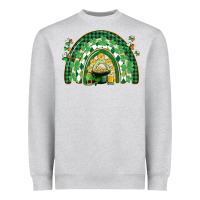 Heather Grey St. Patrick's rainbow Heavyweight Sweatshirt - CowGirlArtShop