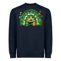 Navy St. Patrick's rainbow Heavyweight Sweatshirt - CowGirlArtShop