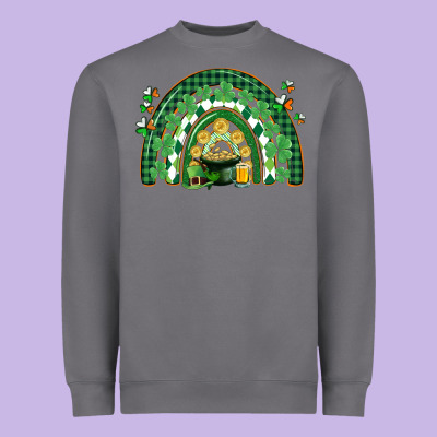 St. Patrick's Rainbow Heavyweight Sweatshirt Designed By Cowgirlartshop