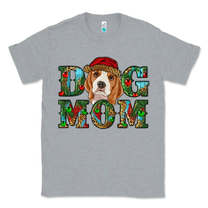 Christmas Beagle Dog Mom Classic Tee by RanaPortraitStore | Teevron