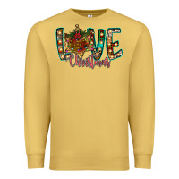 Antique Gold Love Snowman Premium Sweatshirt - CowhideDigitalArt