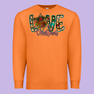 Love Snowman Premium Sweatshirt Designed By Cowhidedigitalart