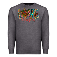 Charcoal Heather Love Snowman Premium Sweatshirt - CowhideDigitalArt