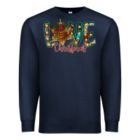 Navy Love Snowman Premium Sweatshirt - CowhideDigitalArt