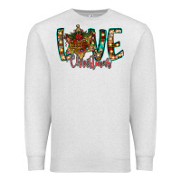Oatmeal Heather Love Snowman Premium Sweatshirt - CowhideDigitalArt