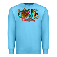 Ocean Blue Love Snowman Premium Sweatshirt - CowhideDigitalArt